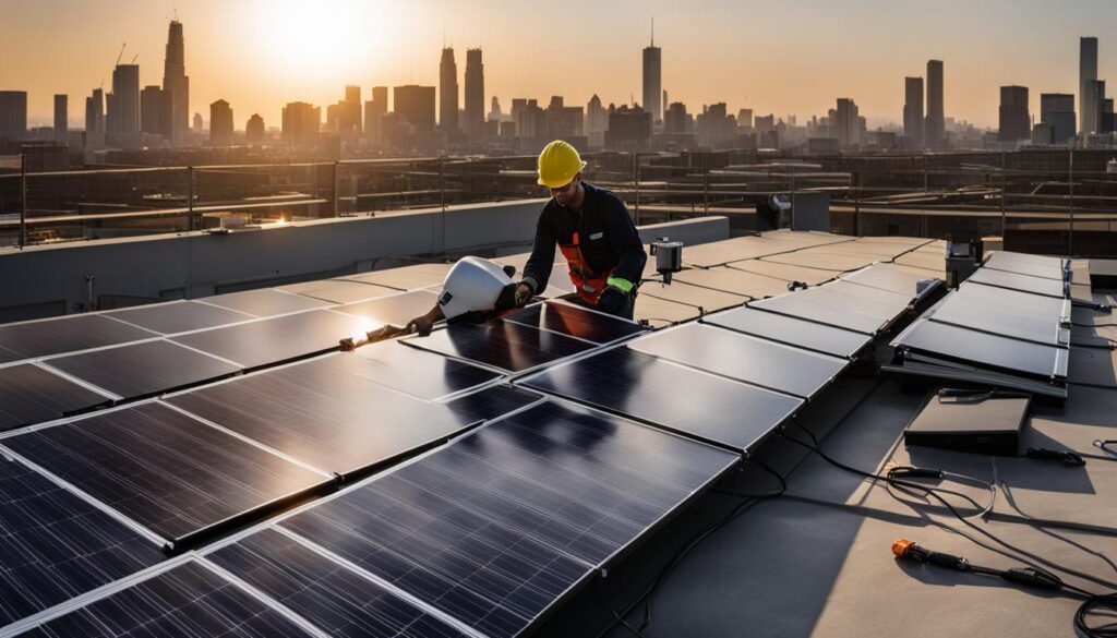 Solar panels installation